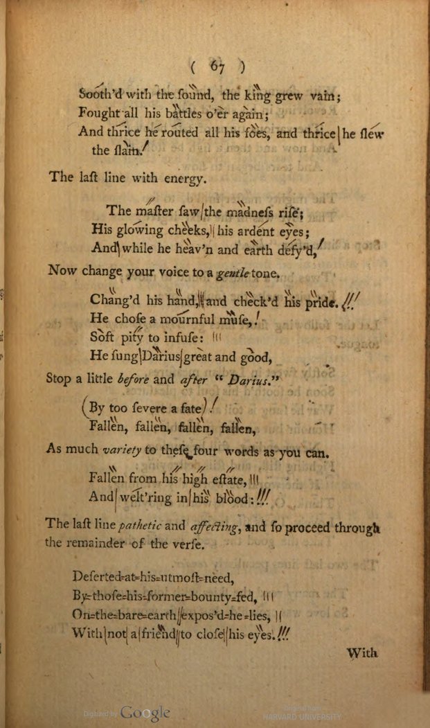 Sample page from Sheridan and Henderson’s Practical Method of Reading and Reciting English Poetry