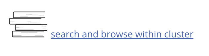 book stack icon indicating search and browse within cluster